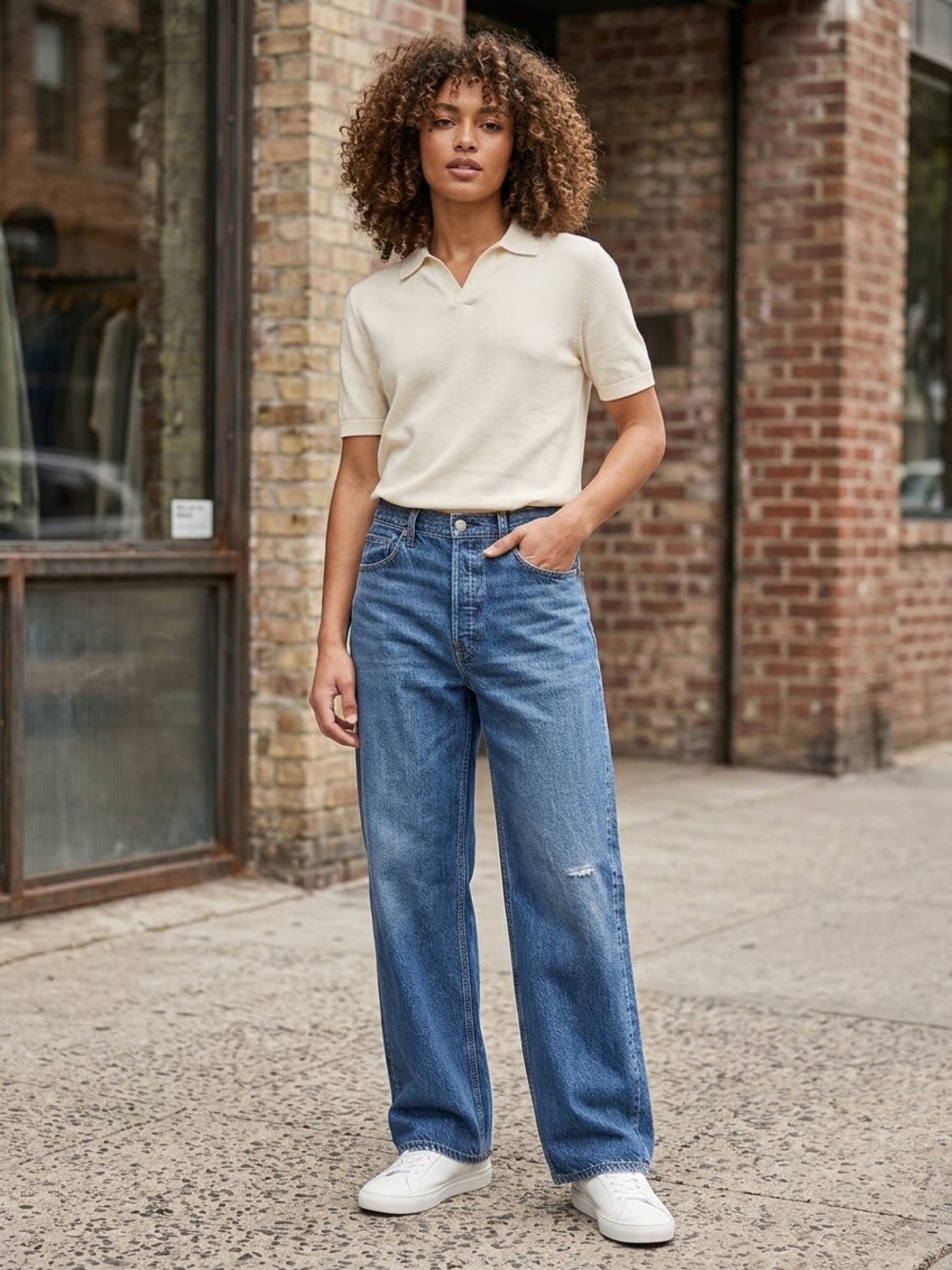 Old Navy Women's High-Rise Wide-Leg Jeans in Medium Blue Wash - Tall Size